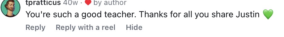 Student testimonial