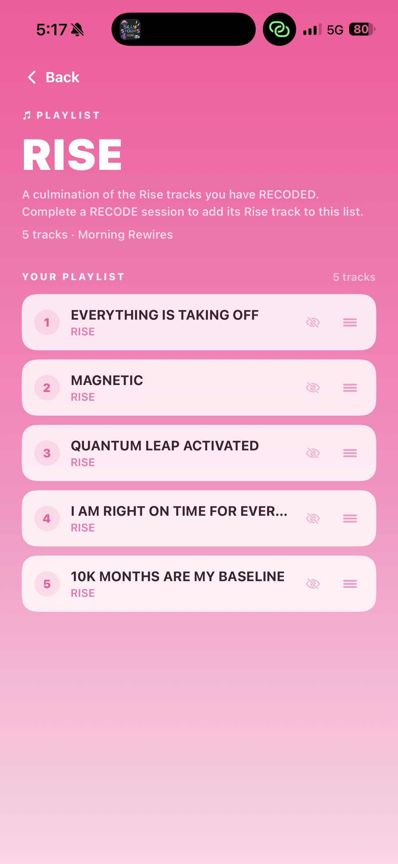 RECODE Rise playlist automatically populated with past RECODEs