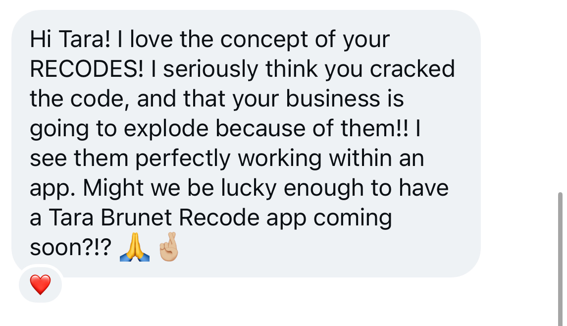 RECODE testimonial screenshot