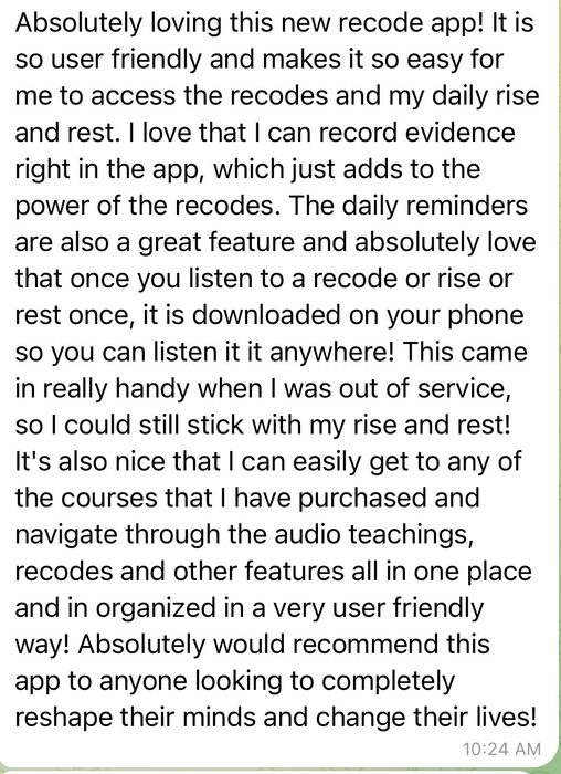 RECODE community testimonial
