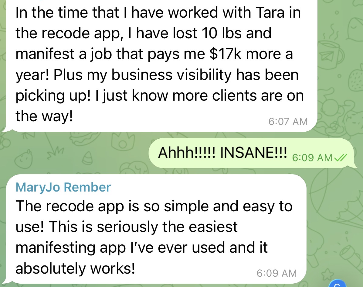 RECODE testimonial screenshot