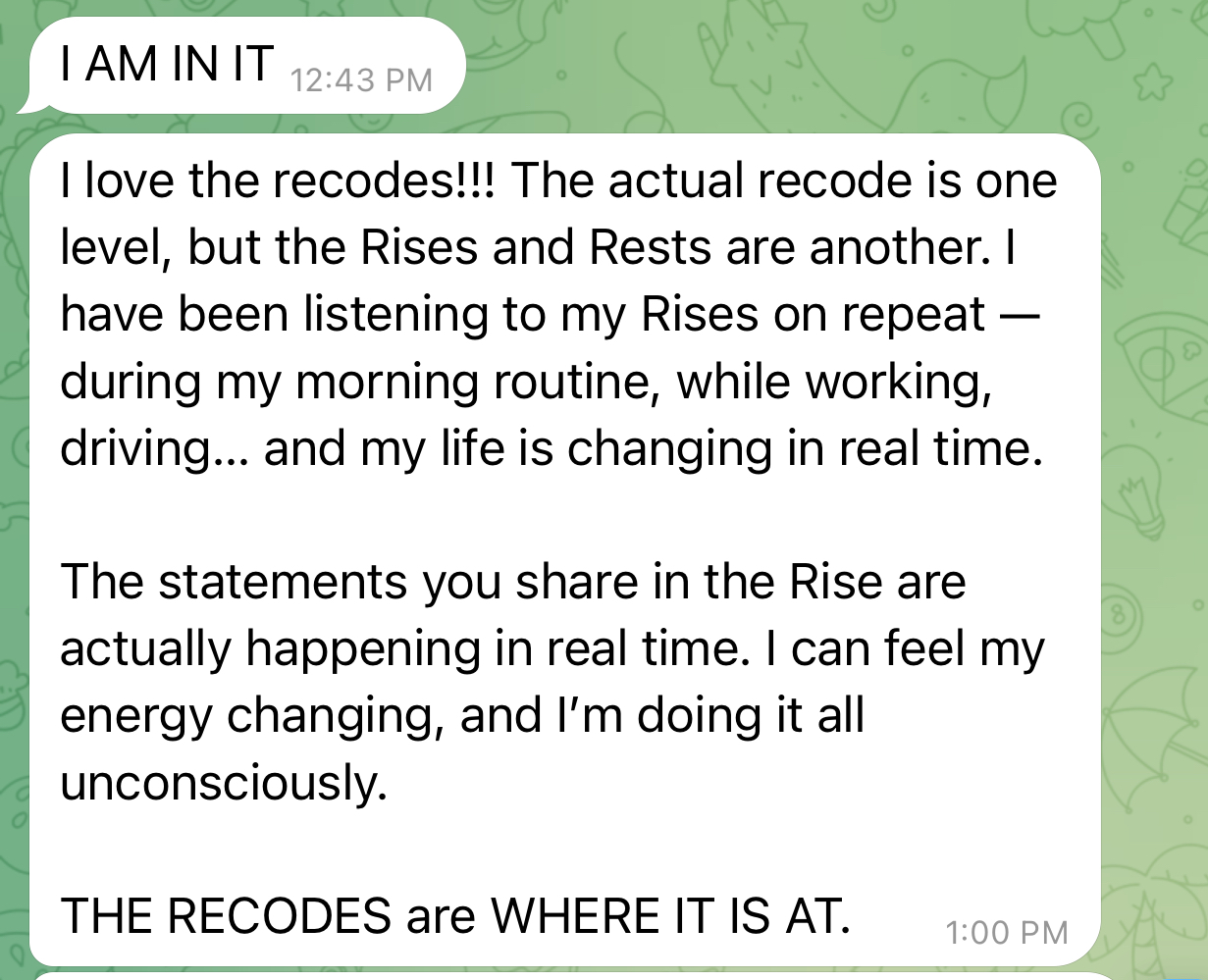 RECODE testimonial screenshot