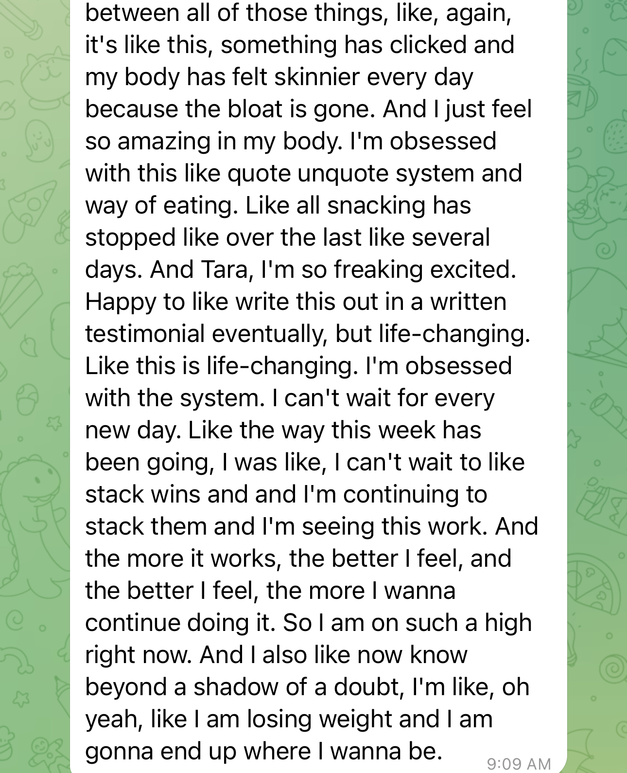 RECODE testimonial screenshot