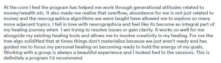 Fatema M. client testimonial