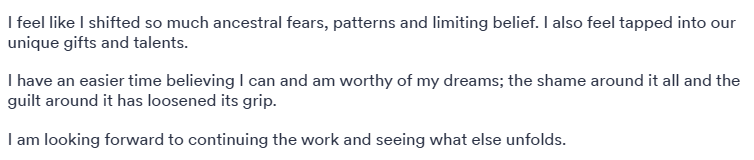 Rahima S. client testimonial