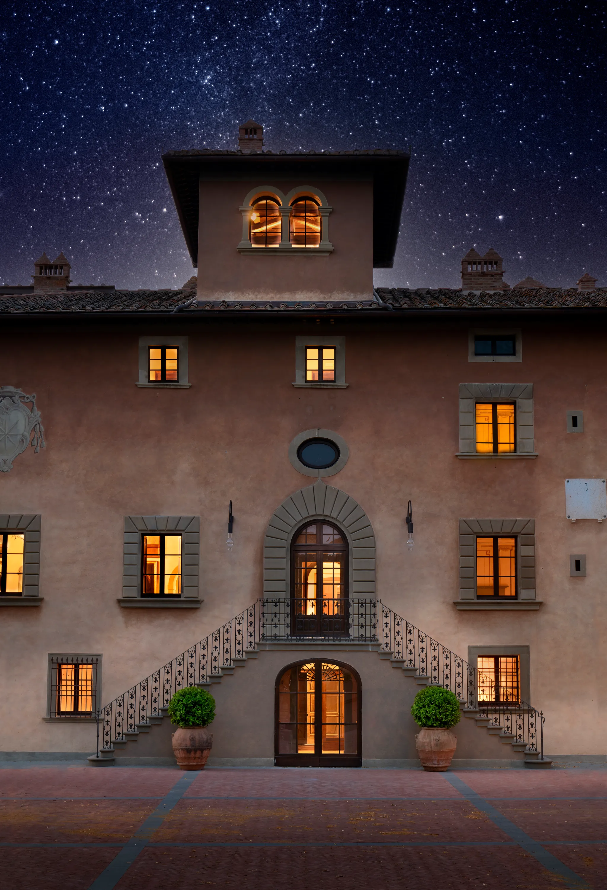 Vignamaggio di notte sotto un cielo stellato