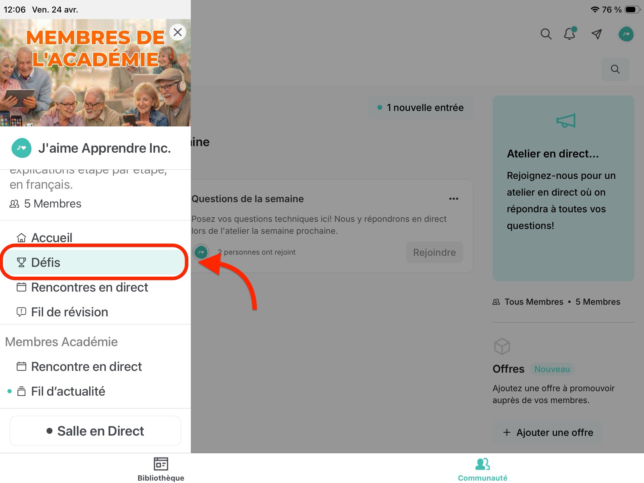 Section Défis 1