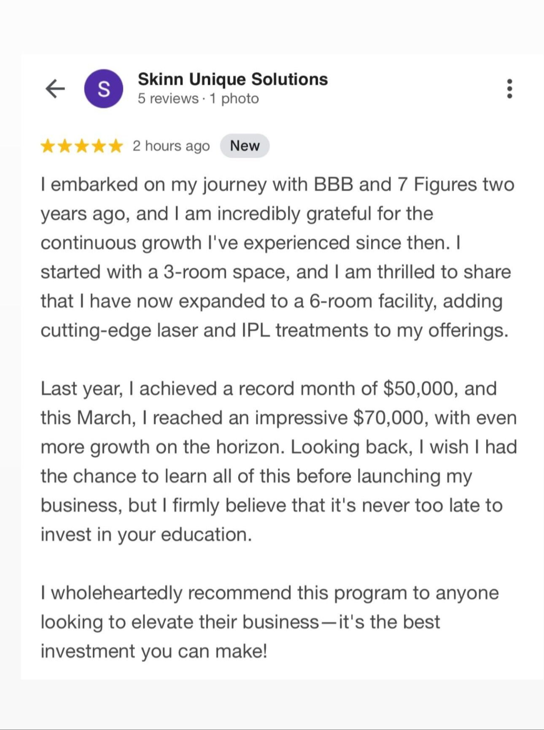 Client results