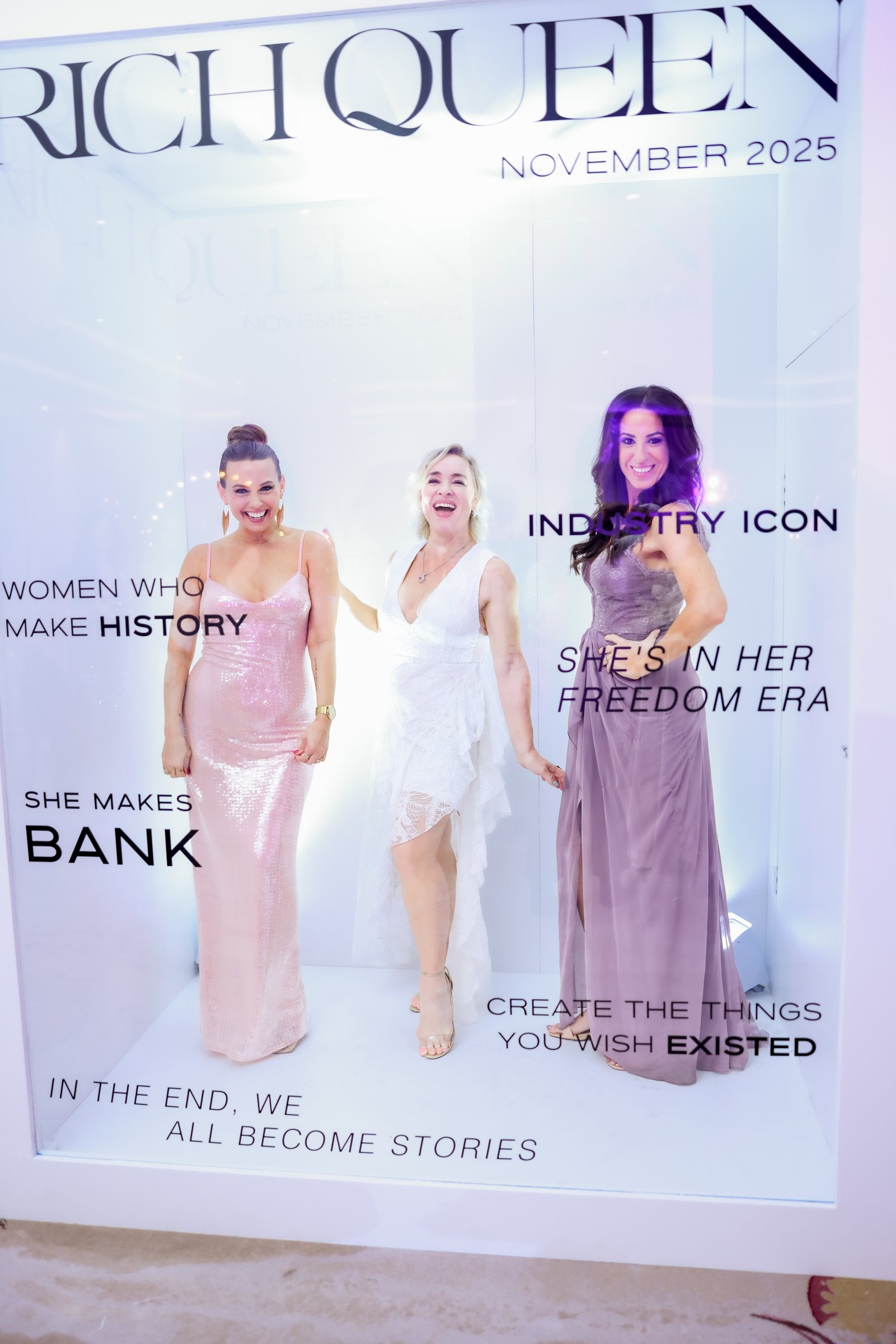 On-site content production — Rich Queen magazine-cover set at SGM 2025