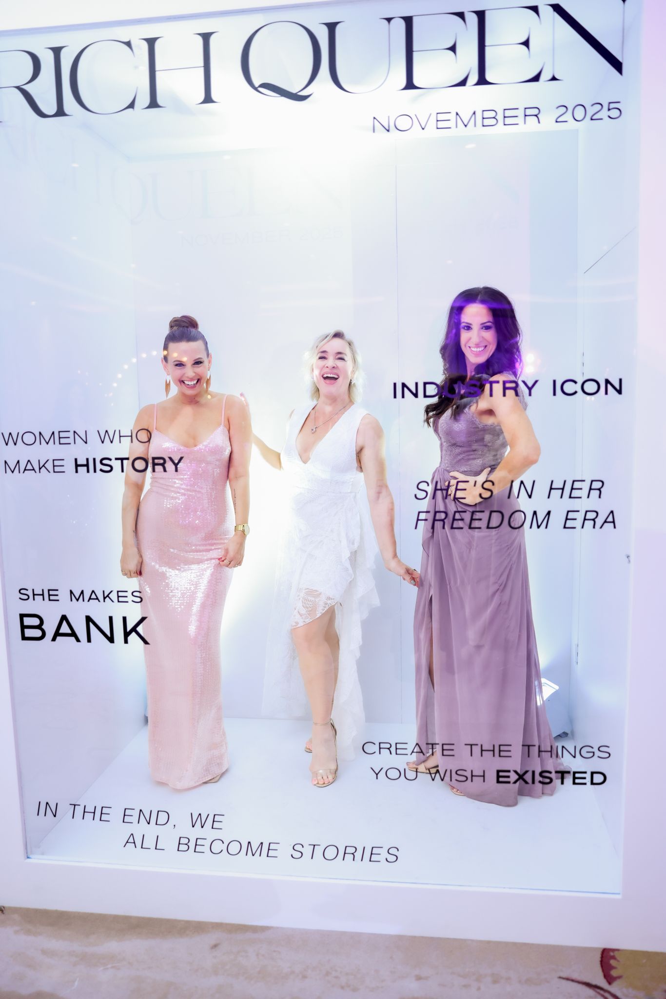 On-site content production — Rich Queen magazine-cover set at SGM 2025