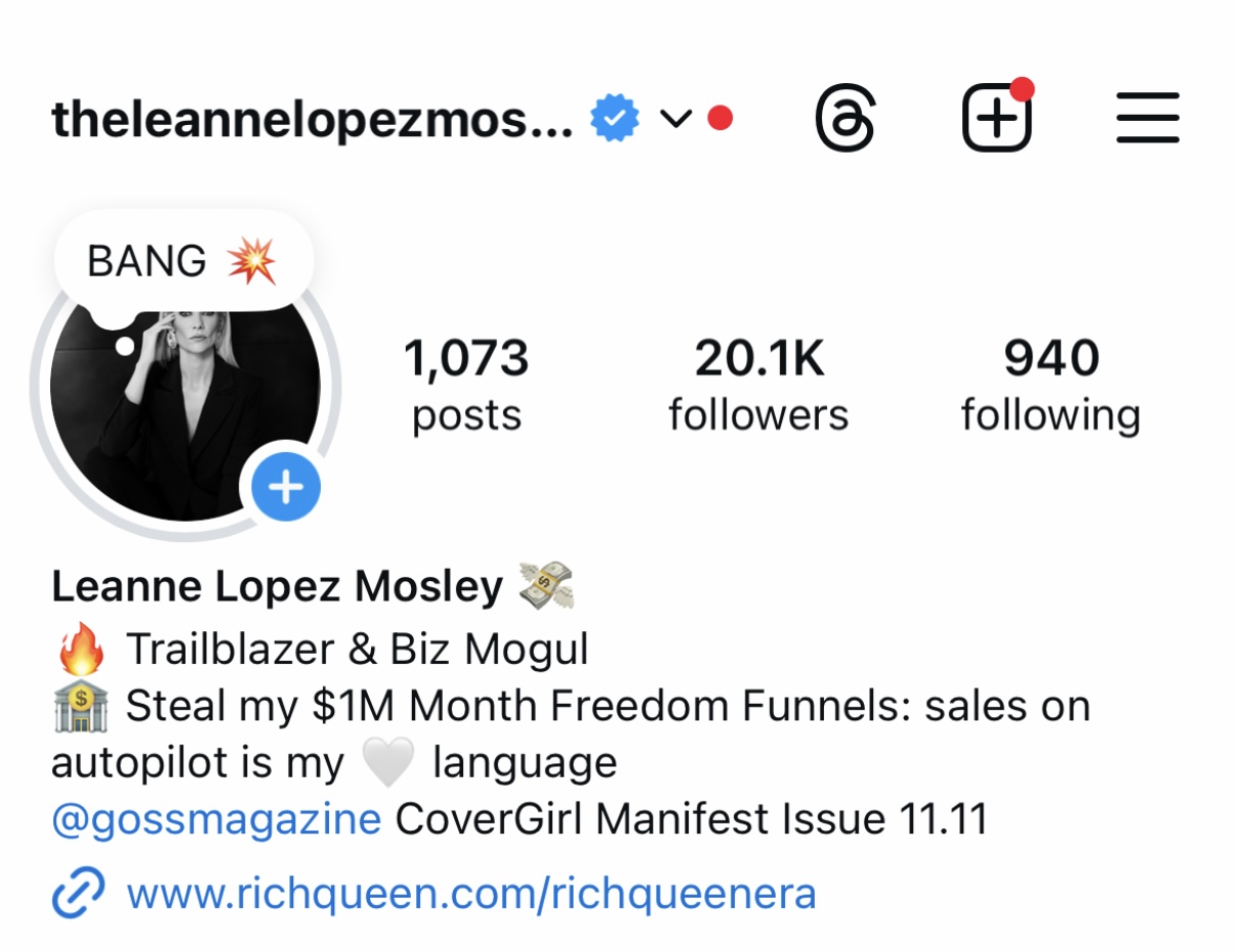 Instagram profile 20.1K followers