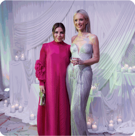Two guests at the Soft Girl Millions gala evening