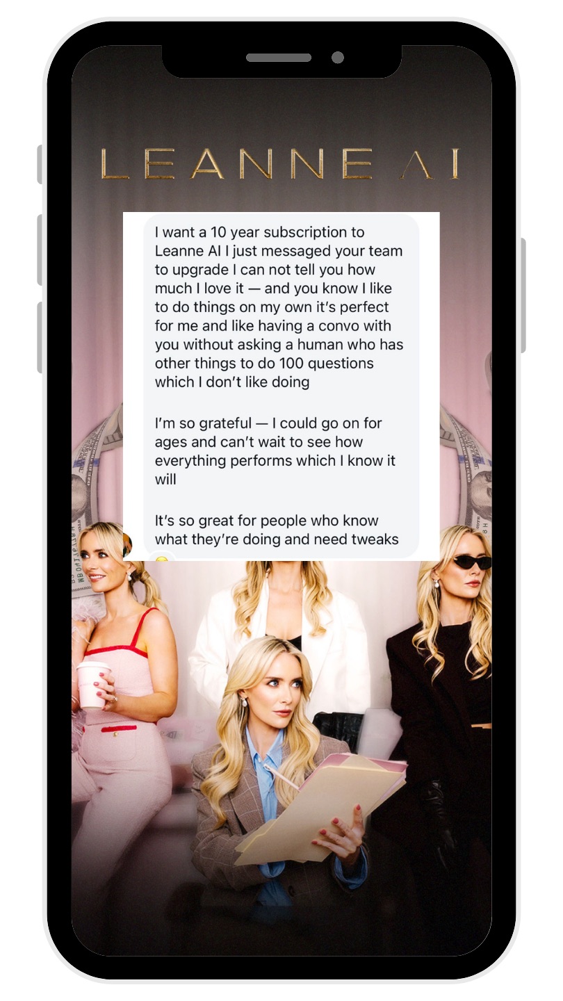Client message about Leanne AI