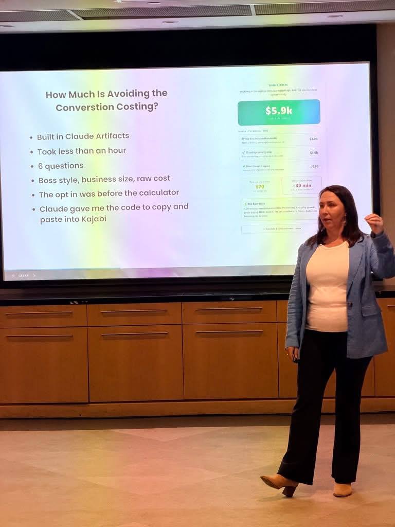 Kristy-Lee Billett presenting