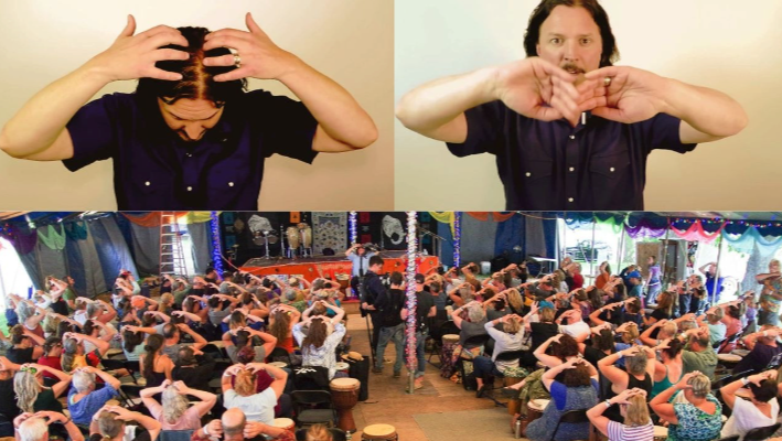People taking part in one of Jim Donovan's live sessions