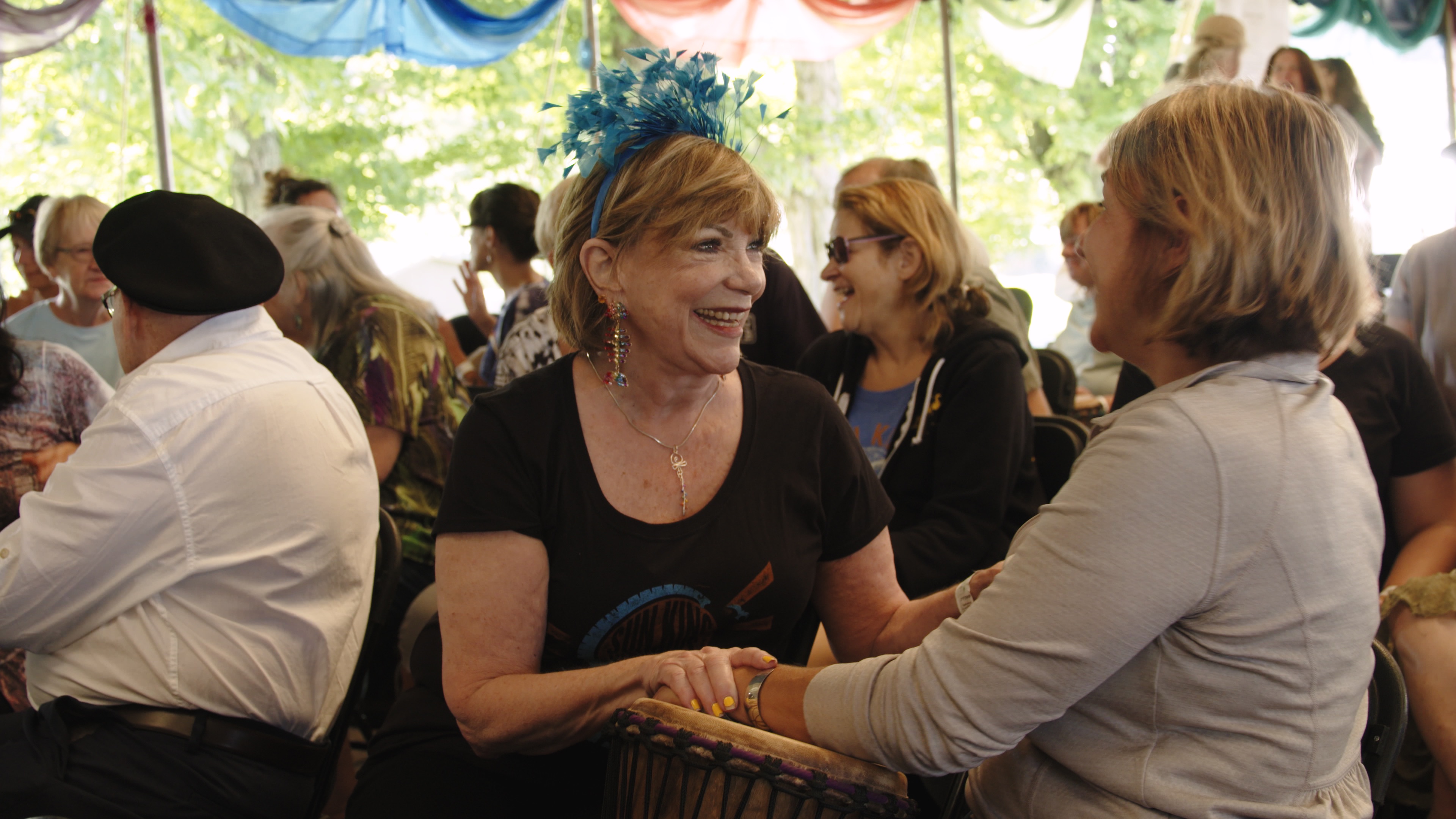 Two women sharing a healing moment