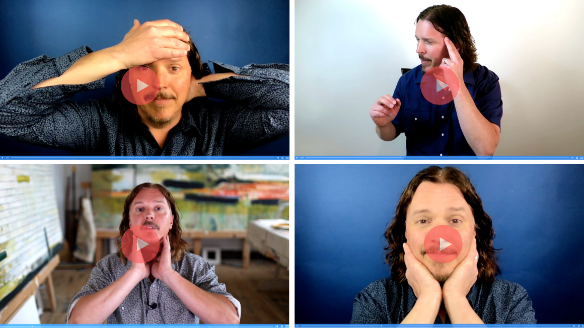 Jim Donovan on video showing four sound locations on the body