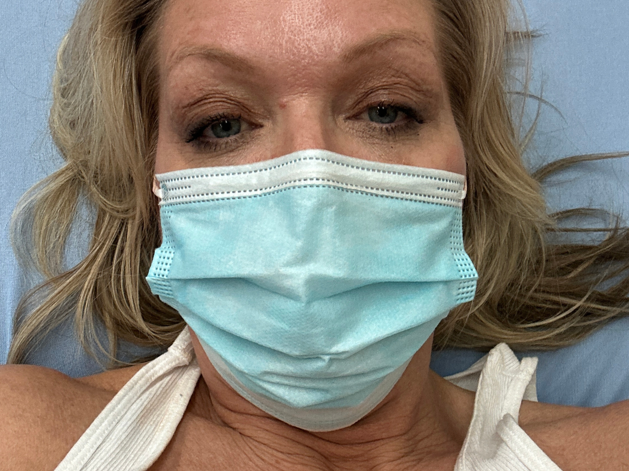 Crystal — the morning of surgery, May 2026