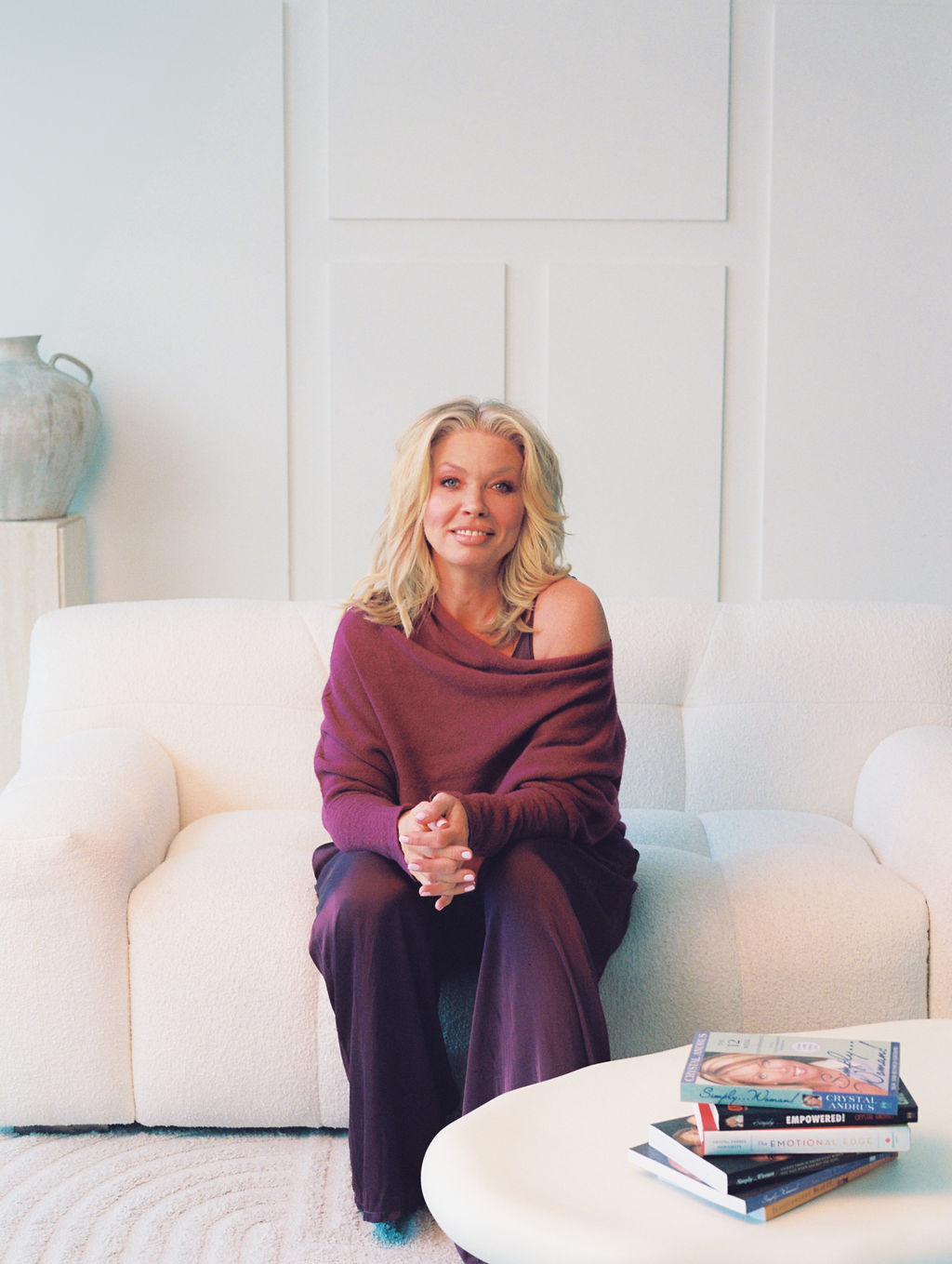 Crystal Andrus Morissette with her books