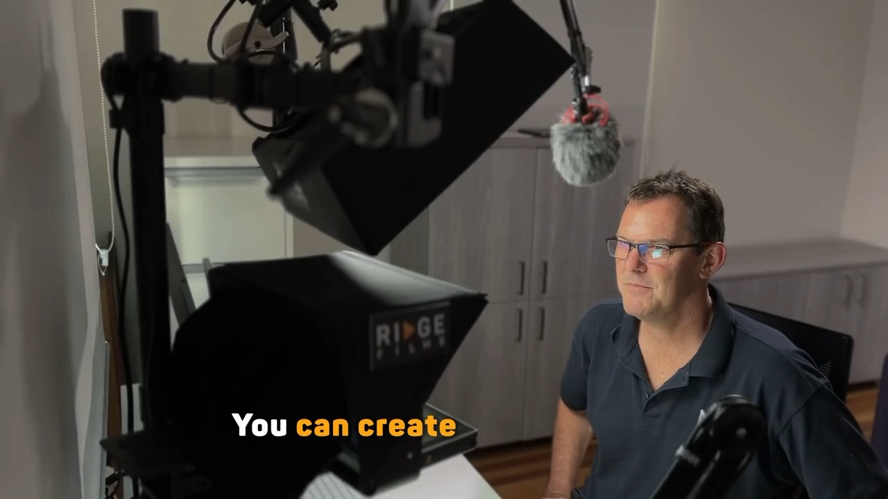 A client recording beside his iMac in a spare room