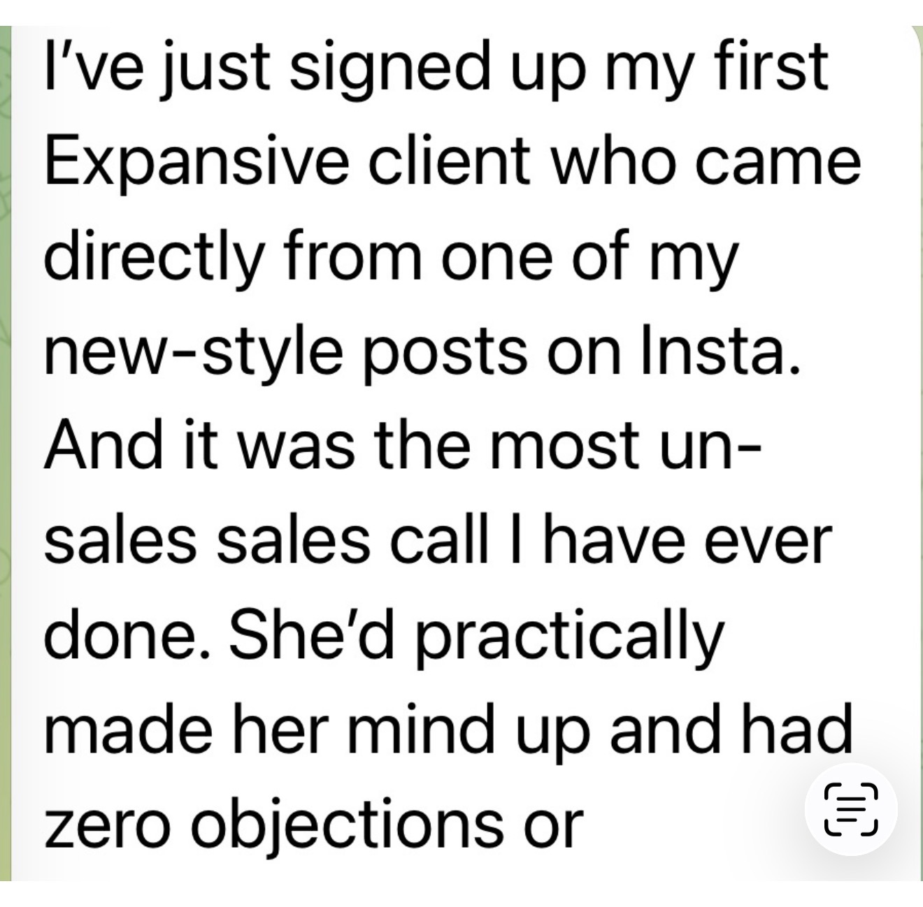 Client message