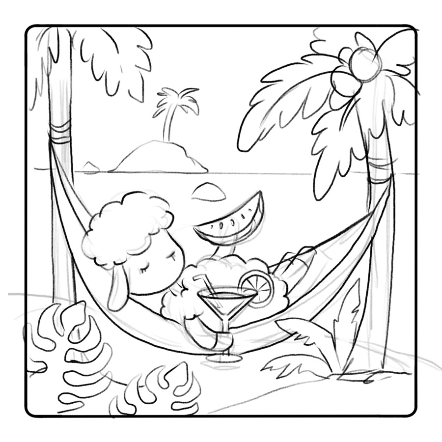 Early Comfy Travels page sketch 28