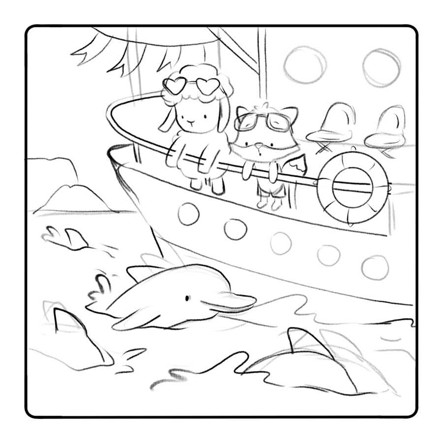 Early Comfy Travels page sketch 5