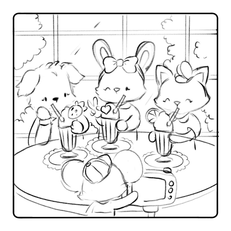 Early Comfy K-Pop page sketch 24