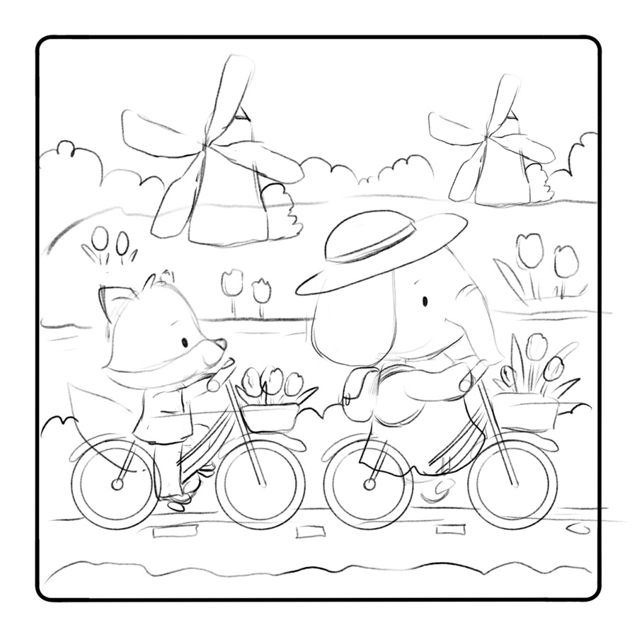 Early Comfy Travels page sketch 10