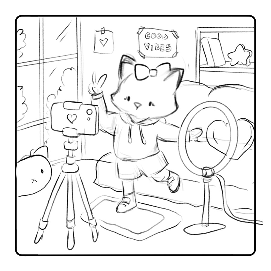Early Comfy K-Pop page sketch 13