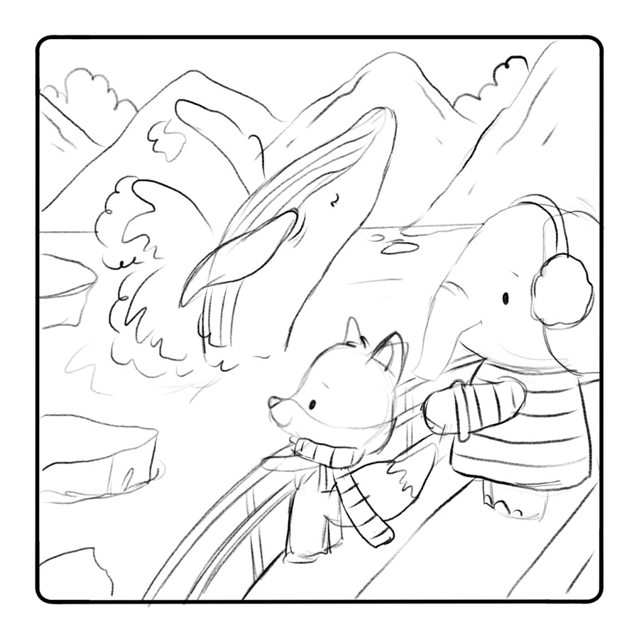 Early Comfy Travels page sketch 31