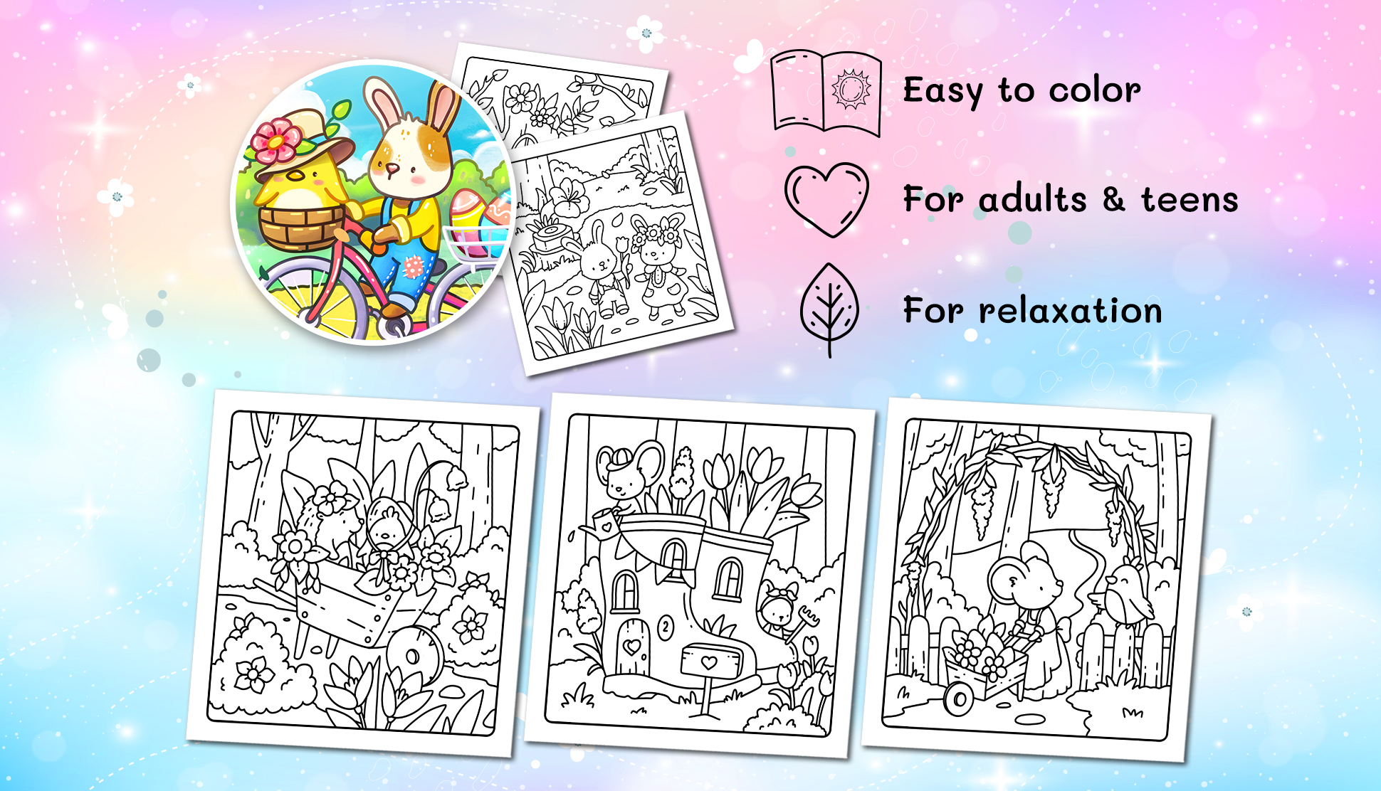 Meadow Friends page preview collage