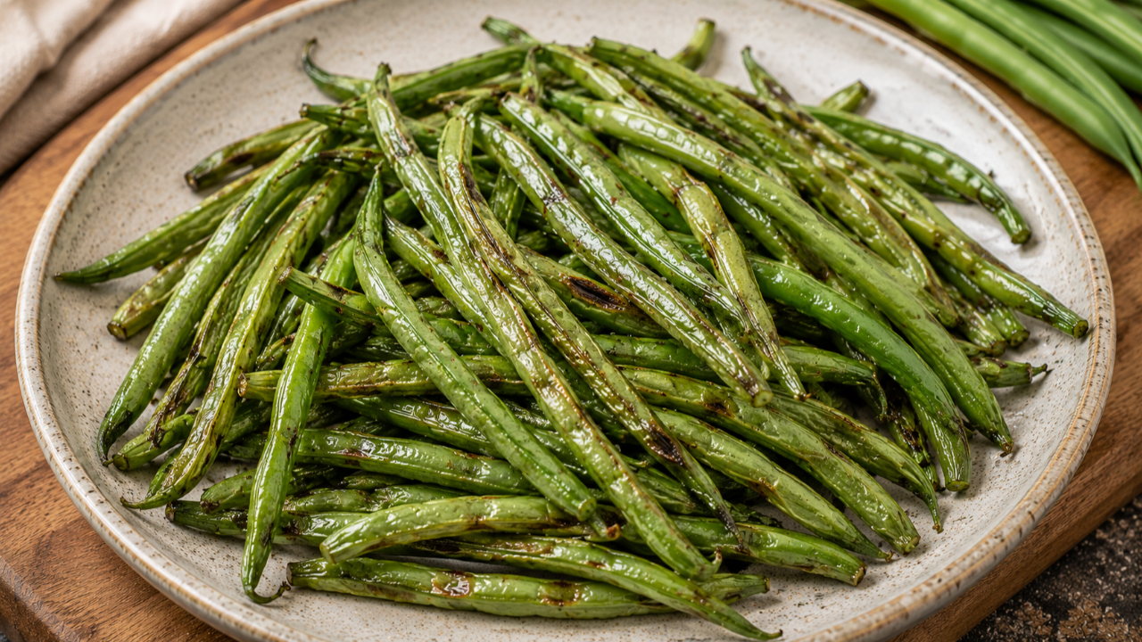 Roasted Green Beans Oil Free