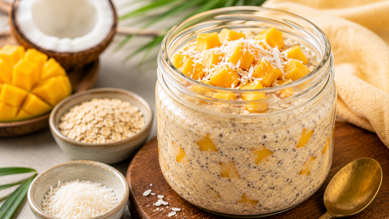 Tropical Mango Coconut Overnight Oats