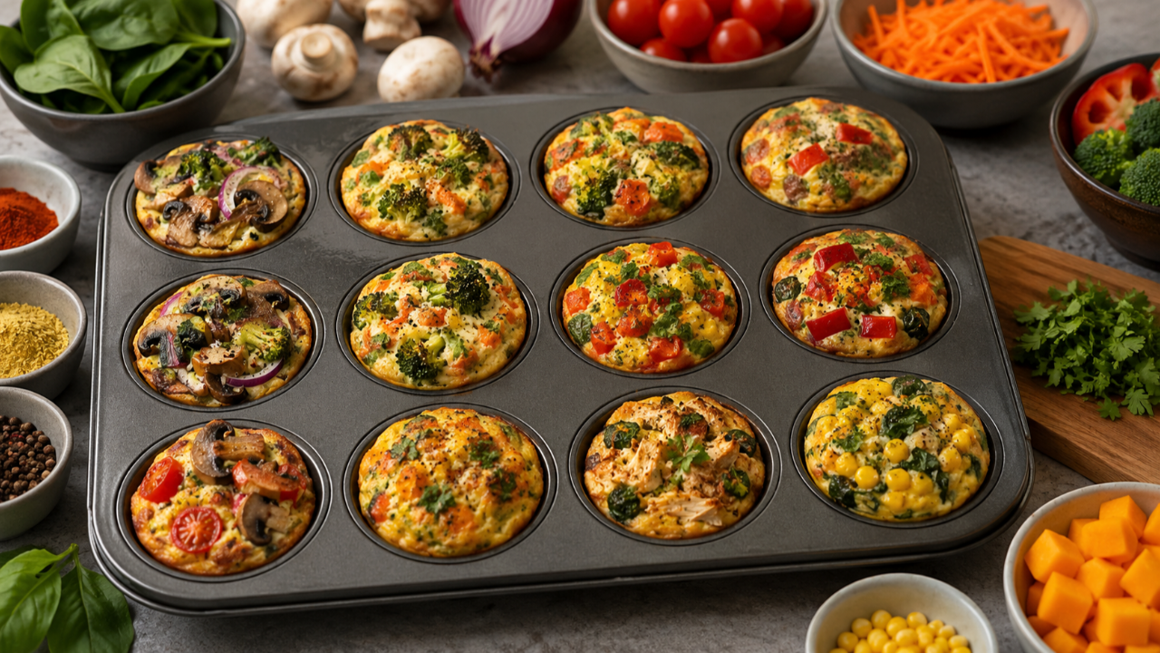Breakfast Egg Cups Three Ways