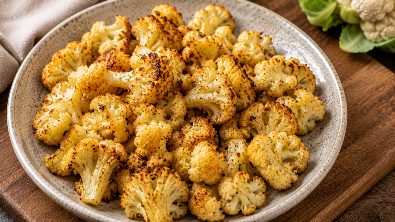 Roasted Cauliflower Oil Free