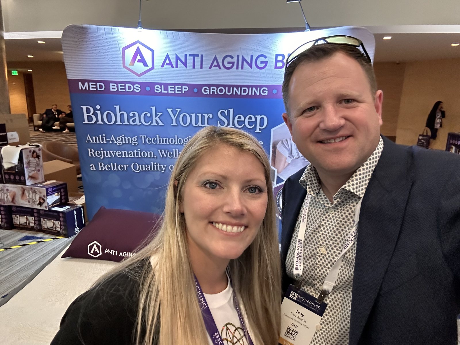 A visit to the Anti Aging Bed booth.