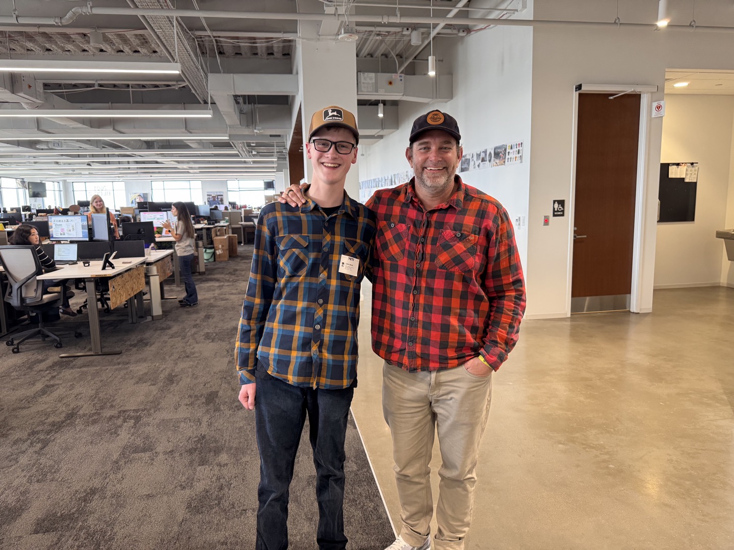 Luke Aberle with Bill Neff of YETI