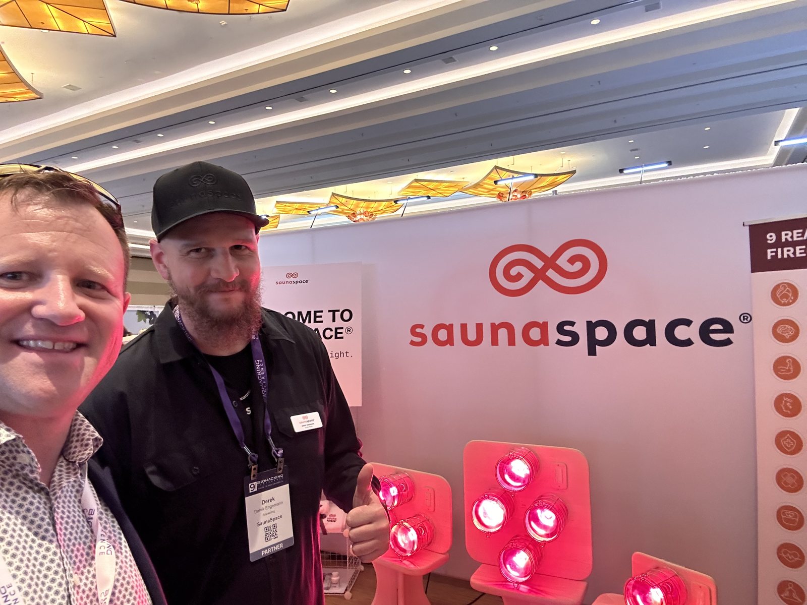 Exploring the SaunaSpace exhibit.