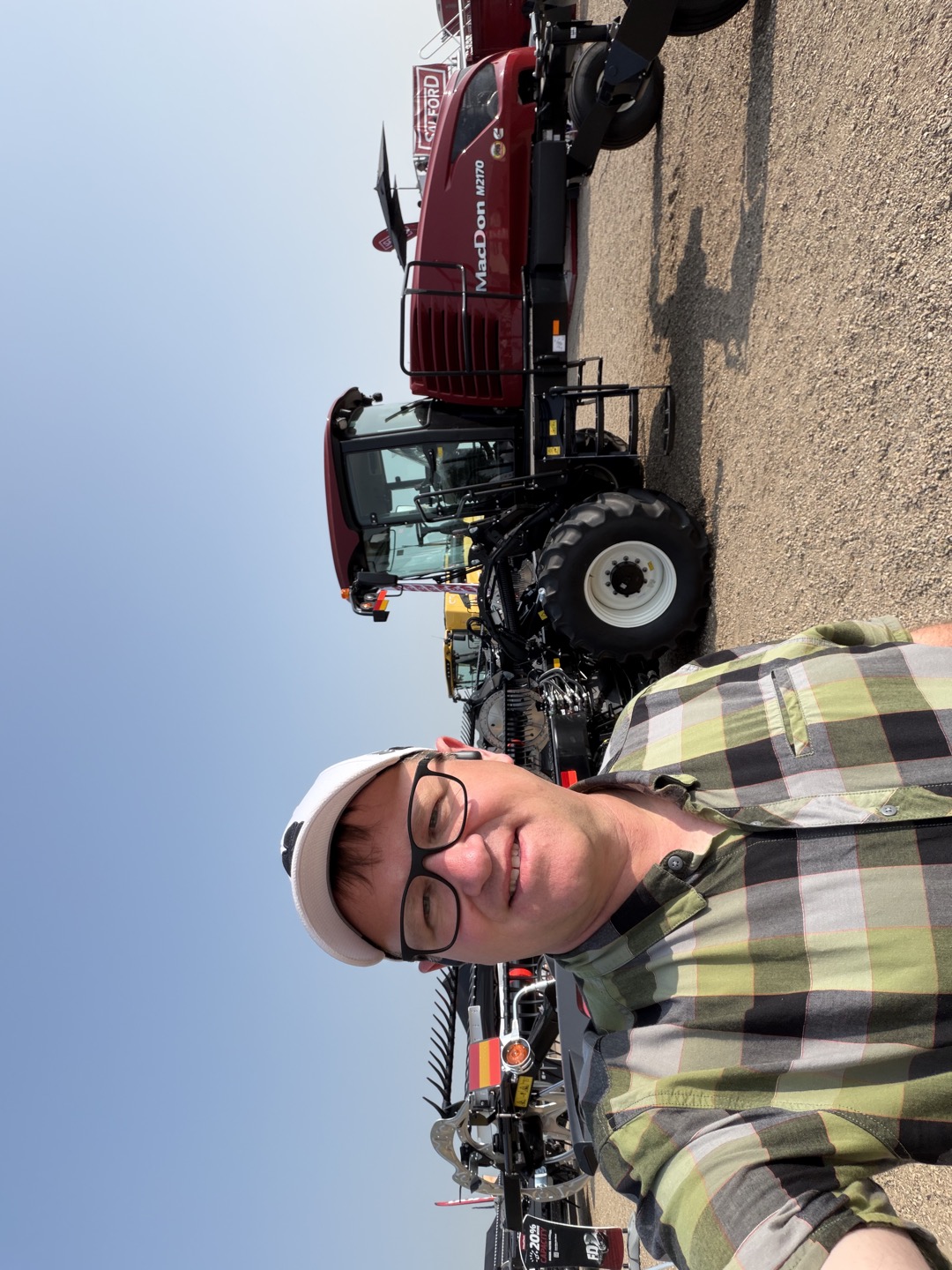 The MacDon M2170 on display at Ag in Motion.
