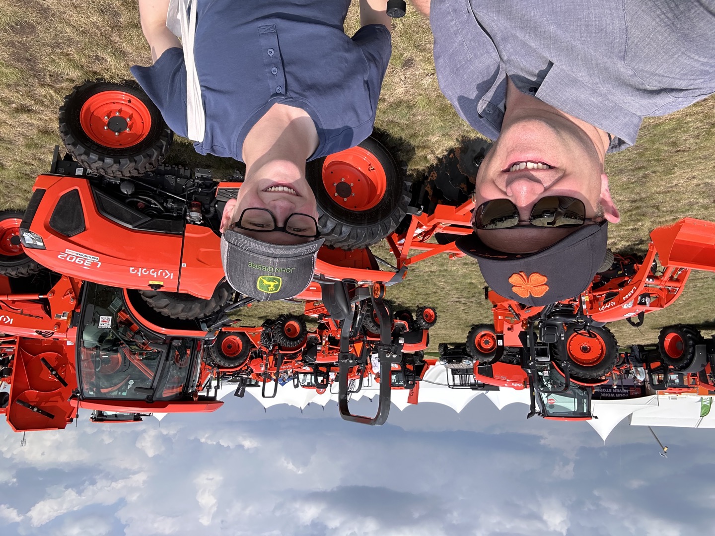 A stop at the Kubota equipment display.