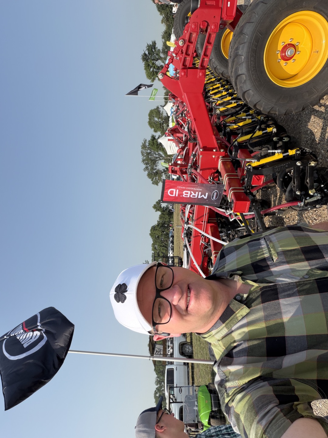 At the Bourgault equipment exhibit.