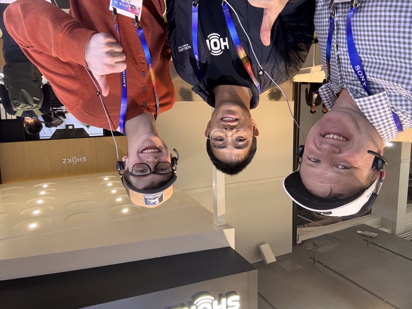 Exploring the Shokz exhibit at CES.