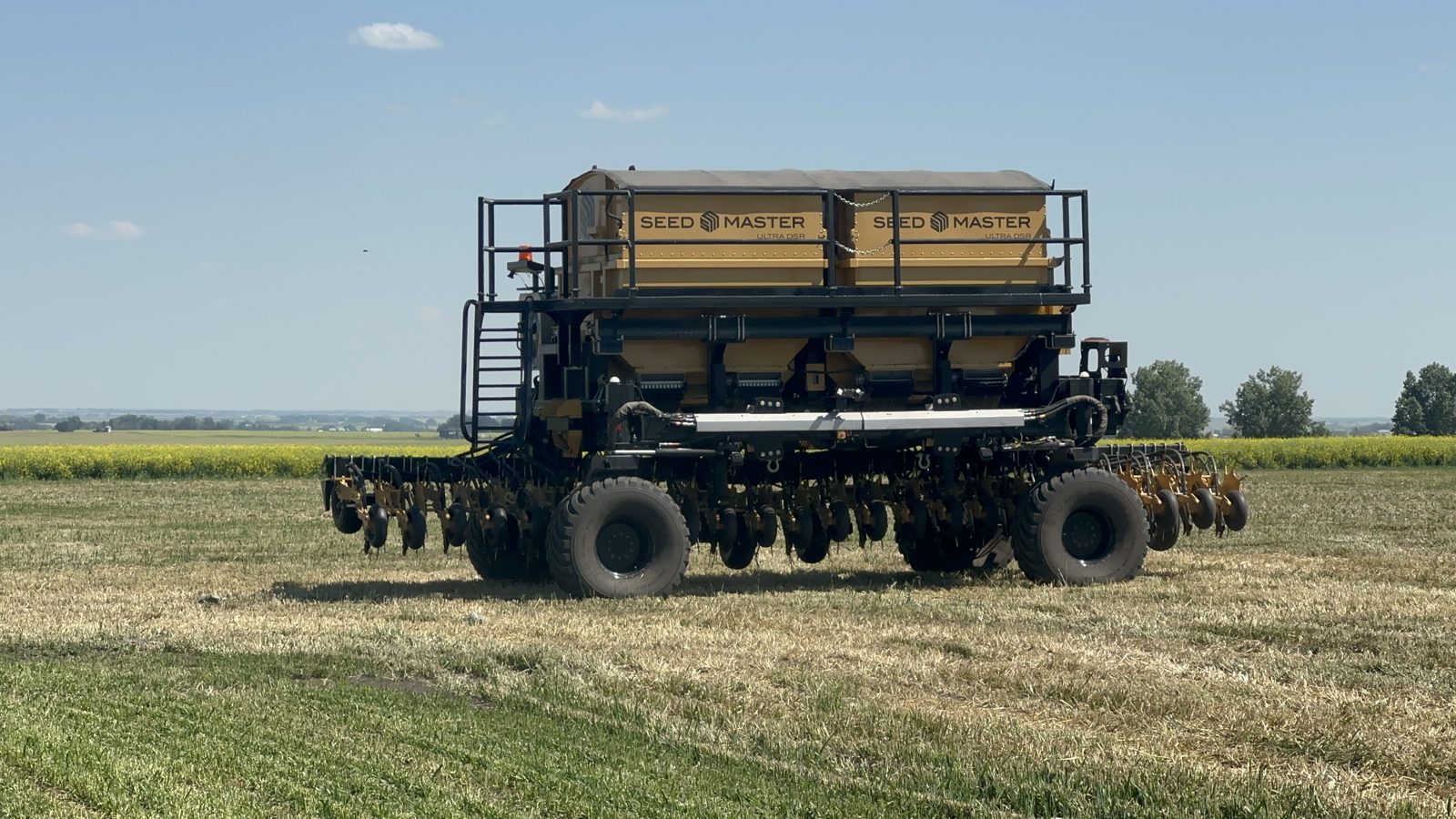 SeedMaster Ultra DSR equipment in a field demonstration.