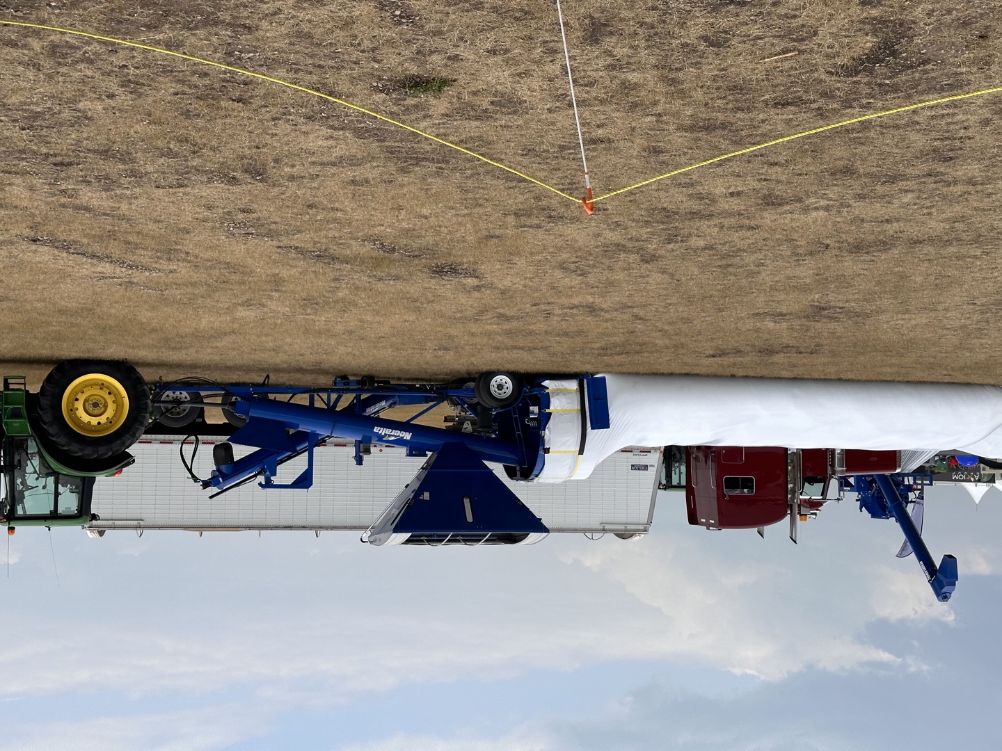 Grain-bagging equipment in action at the Neeralta demonstration.