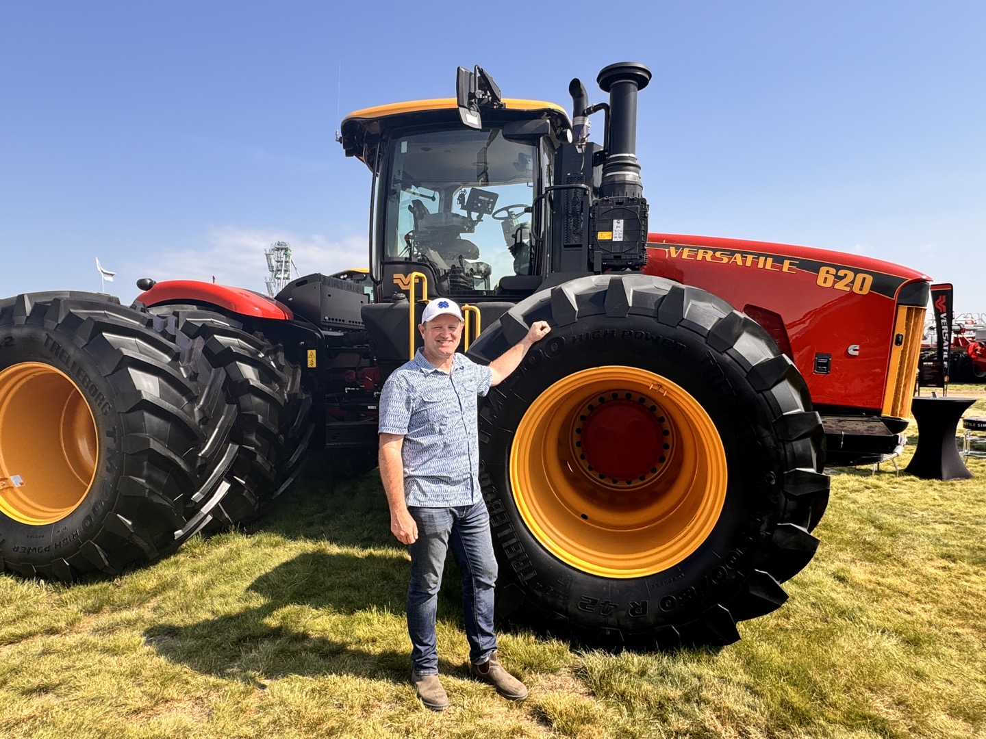 Beside the Versatile 620 at Ag in Motion.