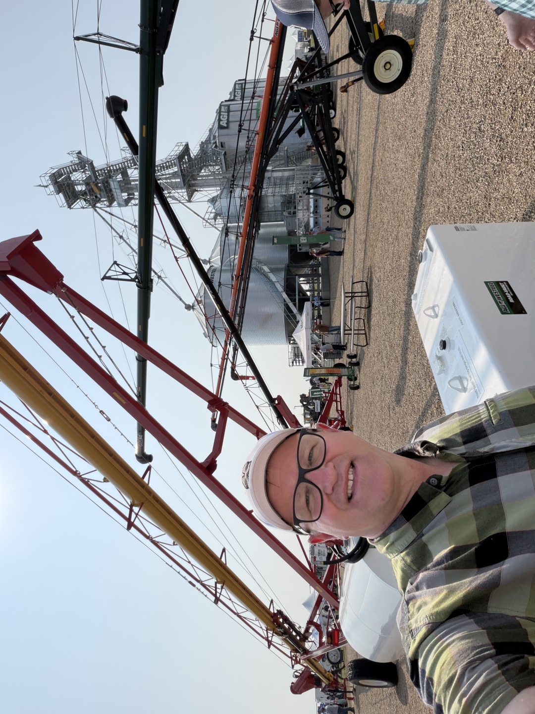 Grain handling and storage equipment at the AGI exhibit.
