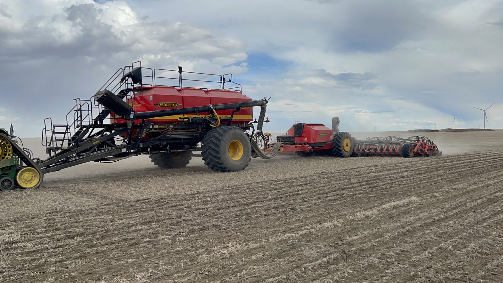 A Väderstad air cart and seed drill ready for fieldwork.
