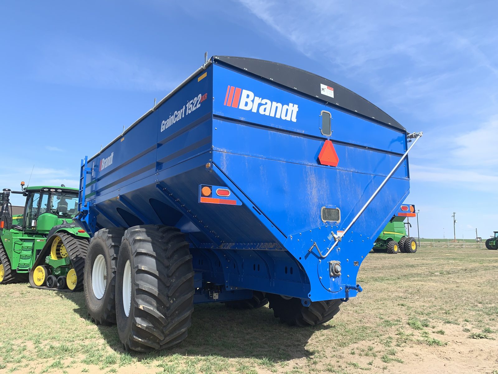 A Brandt grain cart ready for harvest support.