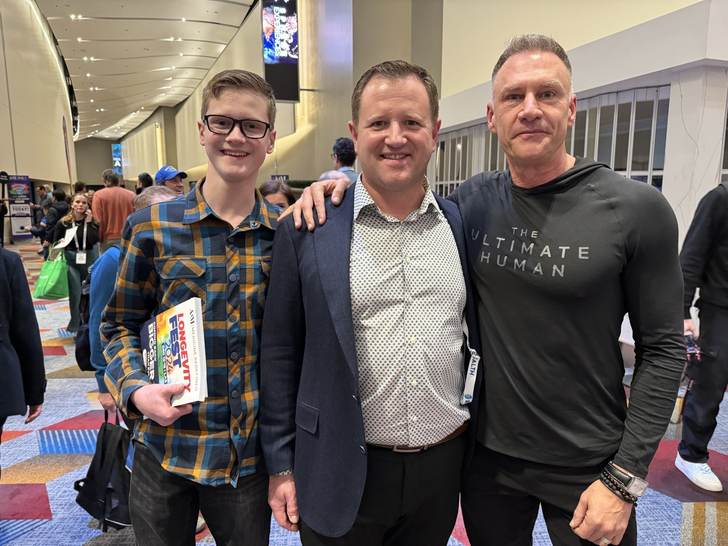 Troy and Luke Aberle with their friend Gary Brecka